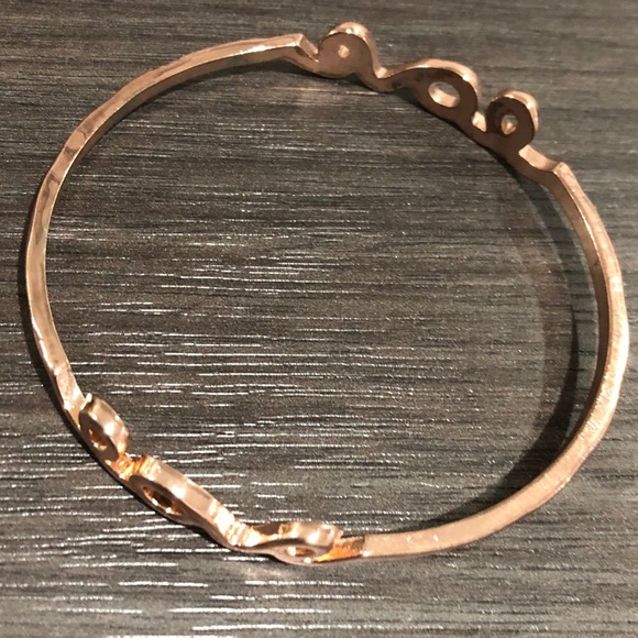 Dainty Love Script Stackable Bangle - Picture 4 of 4